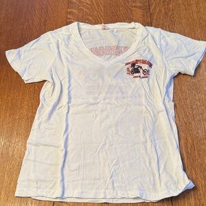 Bentleys Saloon Anvil White Short Sleeve Tee with Graphic